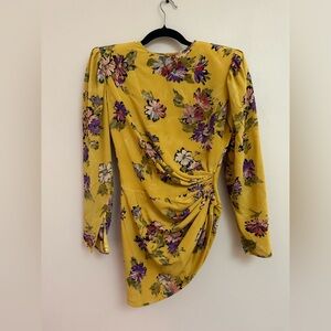Vintage Emanuel Ungaro Floral Yellow Assymetrical Blouse
